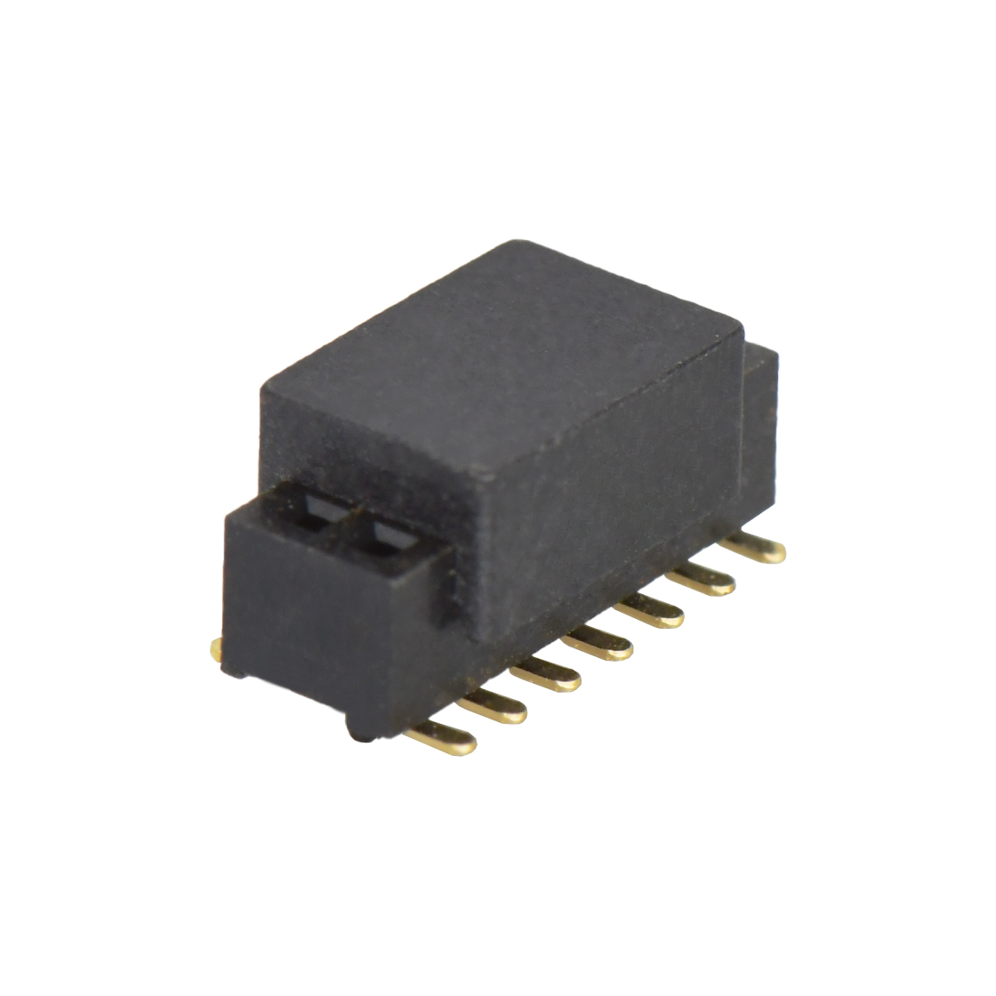 FH1007 排母连接器 Pitch 1.00mm 180° 双排 SMT+CAP 排母 带柱 塑高2.1mm PC3.9